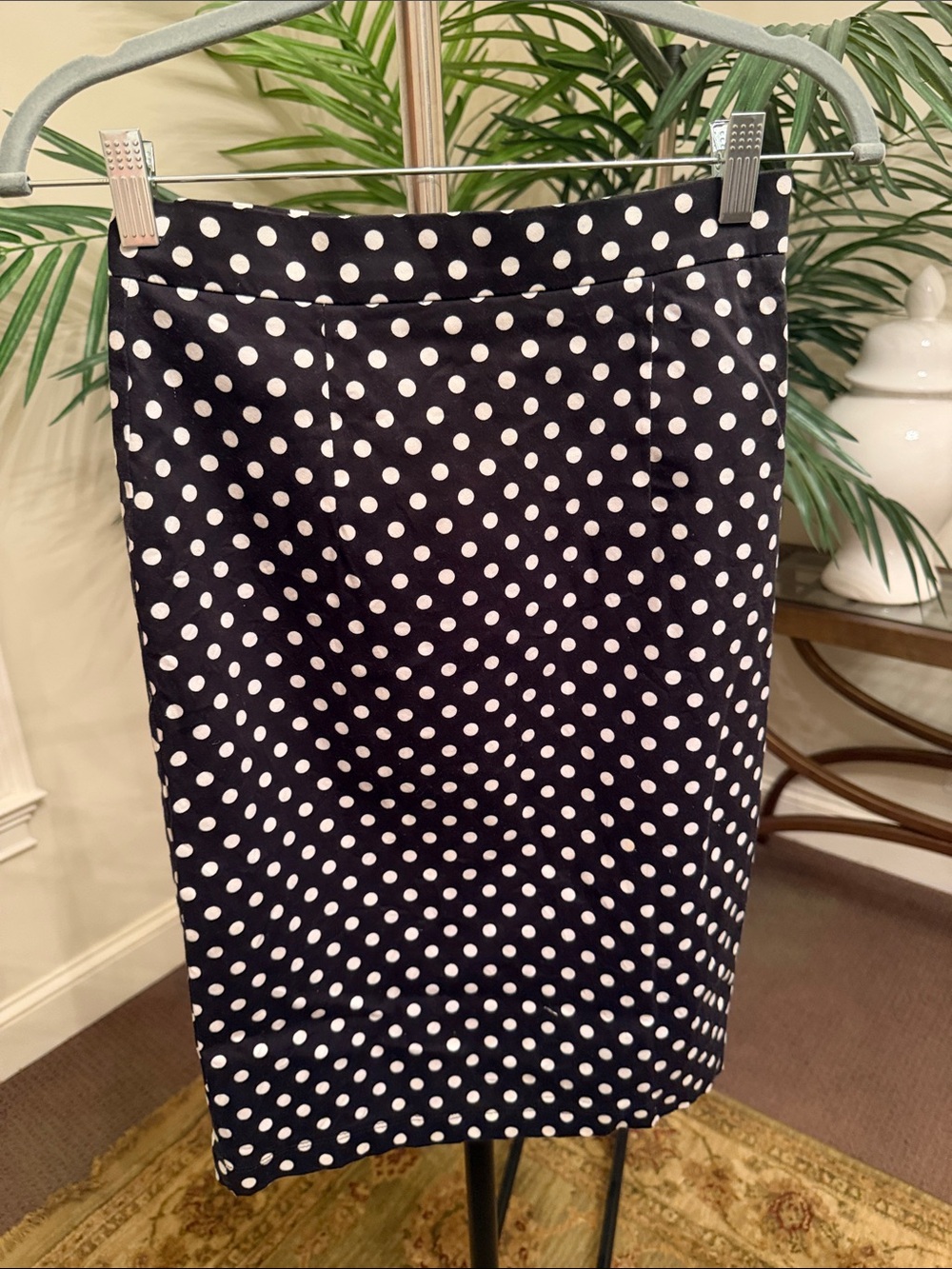 Forever 21 Black and White Polka Dot Pencil Skirt